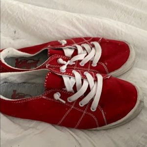 Red Jellypop Slip Ons